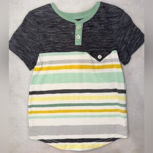 OshKosh B'gosh Colorful Striped Tee with Buttons
